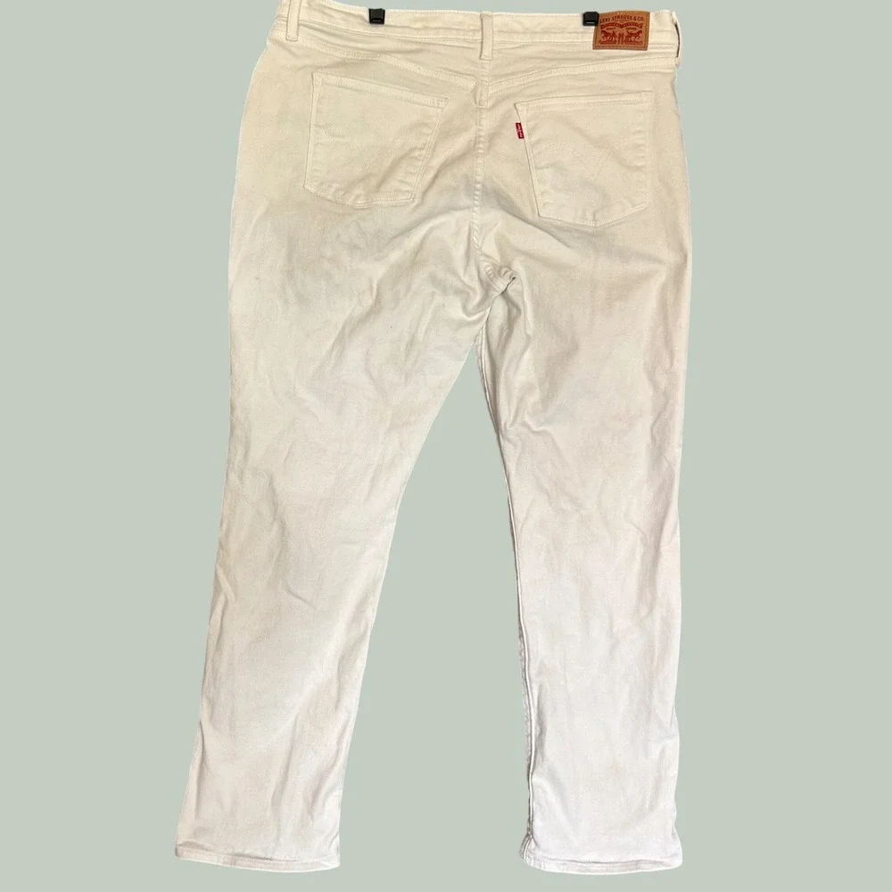 Levis Classic Straight Jeans Mens 34x30 Off White Cream Denim Pants 39250-0049